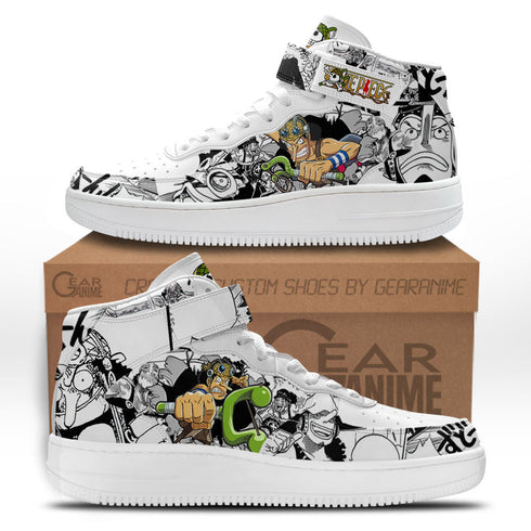 Usop Sneakers Air Mid Op Custom Anime Shoes Mix Manga